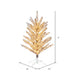 3'Hx31"W Vintage Aluminum Pine Artificial Christmas Tree, Micro LED Pre-Lit -Silver - K196331LED
