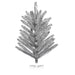 3'Hx31"W Vintage Aluminum Pine Artificial Christmas Tree, Unlit -Silver - K196330