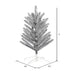 4'Hx35"W Vintage Aluminum Pine Artificial Christmas Tree, Unlit -Silver - K196340