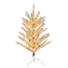 4'Hx35"W Vintage Aluminum Pine Artificial Christmas Tree, Micro LED Pre-Lit -Silver - K196341LED