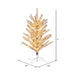4'Hx35"W Vintage Aluminum Pine Artificial Christmas Tree, Micro LED Pre-Lit -Silver - K196341LED