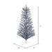 6'Hx43"W Vintage Aluminum Pine Artificial Christmas Tree, Unlit -Silver - K196360