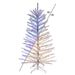 5'Hx37"W Vintage Aluminum Pine Artificial Christmas Tree, Micro LED Pre-Lit (Multi-Mode) -Silver - K196353LEDCC