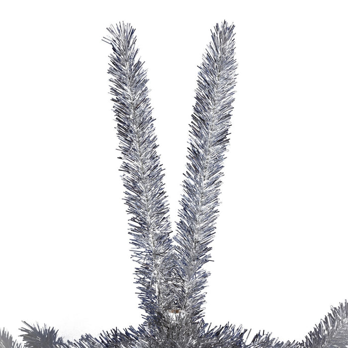 8'Hx51"W Vintage Aluminum Pine Artificial Christmas Tree, Unlit -Silver - K196380