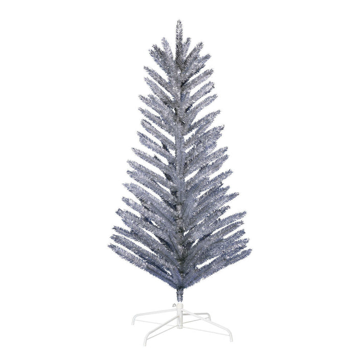 5'Hx37"W Vintage Aluminum Pine Artificial Christmas Tree, Unlit -Silver - K196350