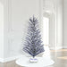 7'Hx47"W Vintage Aluminum Pine Artificial Christmas Tree, Unlit -Silver - K196370