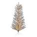 6'Hx43"W Vintage Aluminum Pine Artificial Christmas Tree, Micro LED Pre-Lit -Silver - K196361LED