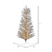 7'Hx47"W Vintage Aluminum Pine Artificial Christmas Tree, Micro LED Pre-Lit -Silver - K196371LED