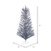 8'Hx51"W Vintage Aluminum Pine Artificial Christmas Tree, Unlit -Silver - K196380