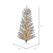 8'Hx51"W Vintage Aluminum Pine Artificial Christmas Tree, Micro LED Pre-Lit -Silver - K196381LED