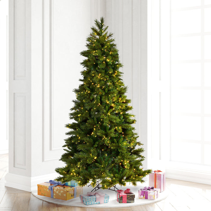 6'6"Hx40"W PE Brighton Pine Artificial Christmas Tree, LED Pre-Lit (Multi-Mode) -Green - K201266LEDCC