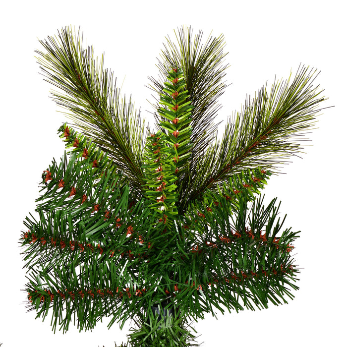 6'6"Hx40"W PE Brighton Pine Artificial Christmas Tree, Unlit -Green - K201265