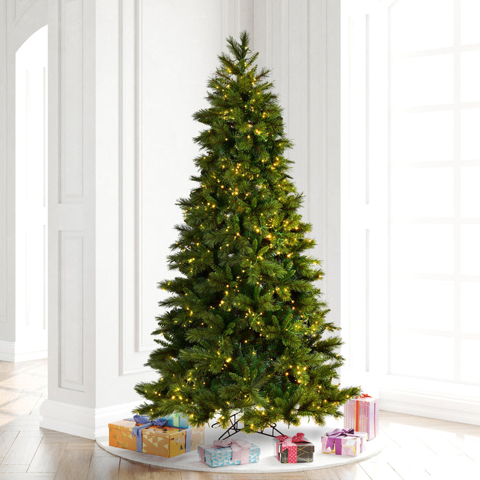 10'Hx63"W PE Brighton Pine Artificial Christmas Tree, LED Pre-Lit (Multi-Mode) -Green - K201286LEDCC