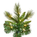 7'6"Hx48"W PE Brighton Pine Artificial Christmas Tree, LED Pre-Lit -Green - K201276LED
