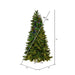12'Hx73"W PE Brighton Pine Artificial Christmas Tree, LED Pre-Lit (Multi-Mode) -Green - K201291LEDCC
