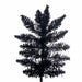 7'6"Hx35"W Flocked Slim Fir Artificial Christmas Tree, Unlit -Black - K221575