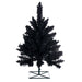 3'Hx25"W Flocked Fir Artificial Christmas Tree, Unlit -Black - K221630