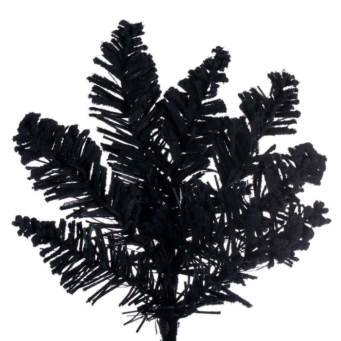 3'Hx25"W Flocked Fir Artificial Christmas Tree, Unlit -Black - K221630