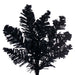 3'Hx25"W Flocked Fir Artificial Christmas Tree, Unlit -Black - K221630