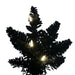 3'Hx25"W Flocked Fir Artificial Christmas Tree, LED Pre-Lit -Black - K221631LED