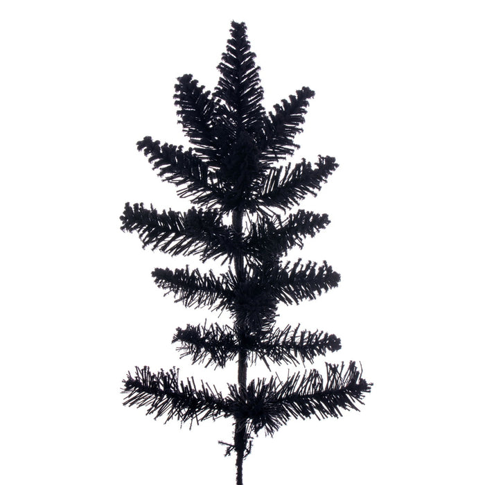 9'Hx62"W Flocked Fir Artificial Christmas Tree, Unlit -Black - K221680