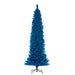 9'Hx43"W Flocked Pencil Fir Artificial Christmas Tree, Unlit -Turquoise - K223080