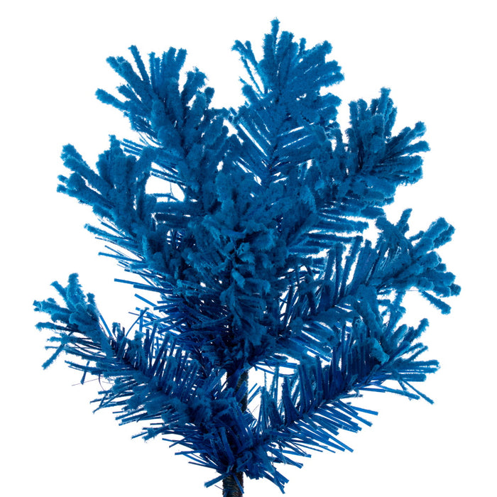 6'6"Hx27"W Flocked Pencil Fir Artificial Christmas Tree, Unlit -Turquoise - K223065