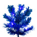 5'6"Hx22"W Flocked Pencil Fir Artificial Christmas Tree, LED Pre-Lit (Turquoise) -Turquoise - K223056LED