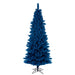 4'6"Hx24"W Flocked Slim Fir Artificial Christmas Tree, Unlit -Turquoise - K223145