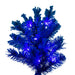 4'6"Hx24"W Flocked Slim Fir Artificial Christmas Tree, LED Pre-Lit (Turquoise) -Turquoise - K223146LED