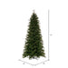 6'6"Hx40"W PE Slim Douglas Fir Artificial Christmas Tree, Unlit -Green - K224065