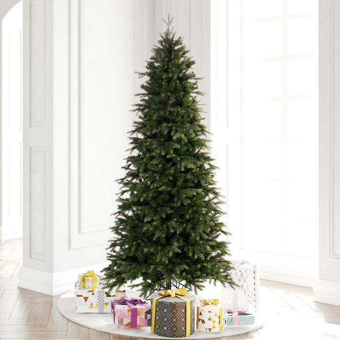 7'6"Hx44"W PE Slim Douglas Fir Artificial Christmas Tree, Unlit -Green - K224075