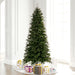 7'6"Hx44"W PE Slim Douglas Fir Artificial Christmas Tree, Unlit -Green - K224075