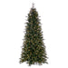 7'6"Hx44"W PE Slim Douglas Fir Artificial Christmas Tree, LED Pre-Lit -Green - K224076LED