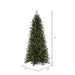 7'6"Hx44"W PE Slim Douglas Fir Artificial Christmas Tree, LED Pre-Lit -Green - K224076LED
