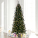 7'6"Hx44"W PE Slim Douglas Fir Artificial Christmas Tree, LED Pre-Lit -Green - K224076LED