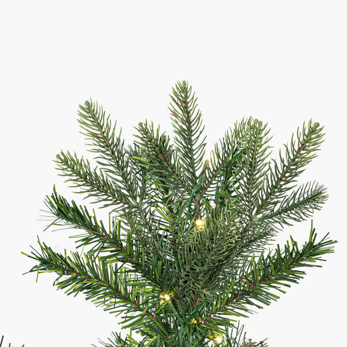 9'Hx50"W PE Slim Douglas Fir Artificial Christmas Tree, LED Pre-Lit -Green - K224081LED