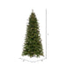 9'Hx50"W PE Slim Douglas Fir Artificial Christmas Tree, LED Pre-Lit -Green - K224081LED