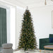 9'Hx50"W PE Slim Douglas Fir Artificial Christmas Tree, LED Pre-Lit -Green - K224081LED