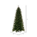 12'Hx62"W PE Slim Douglas Fir Artificial Christmas Tree, Unlit -Green - K224090