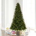 6'6"Hx50"W PE Douglas Fir Artificial Christmas Tree, Micro LED Pre-Lit -Green - K224168LED