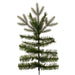 9'Hx66"W PE Douglas Fir Artificial Christmas Tree, Unlit -Green - K224180