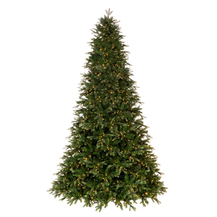 9'Hx66"W PE Douglas Fir Artificial Christmas Tree, Micro LED Pre-Lit -Green - K224183LED