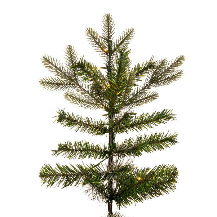 10'Hx72"W PE Douglas Fir Artificial Christmas Tree, Micro LED Pre-Lit -Green - K224188LED