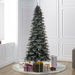 5'6"Hx36"W PE Frosted Slim Douglas Fir Artificial Christmas Tree, Unlit -Green - K224555