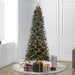 5'6"Hx36"W PE Frosted Slim Douglas Fir Artificial Christmas Tree, Micro LED Pre-Lit -Green - K224558LED