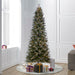 6'6"Hx40"W PE Frosted Slim Douglas Fir Artificial Christmas Tree, LED Pre-Lit -Green - K224566LED