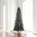 7'6"Hx44"W PE Frosted Slim Douglas Fir Artificial Christmas Tree, Unlit -Green - K224575