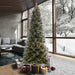 7'6"Hx44"W PE Frosted Slim Douglas Fir Artificial Christmas Tree, Micro LED Pre-Lit -Green - K224578LED