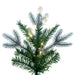 9'Hx50"W PE Frosted Slim Douglas Fir Artificial Christmas Tree, Micro LED Pre-Lit -Green - K224583LED